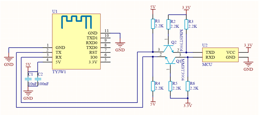 TYJW1 Module & MCU serial communication instructions