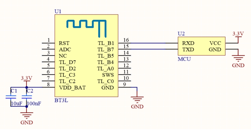 BT3L Module & MCU serial communication instructions